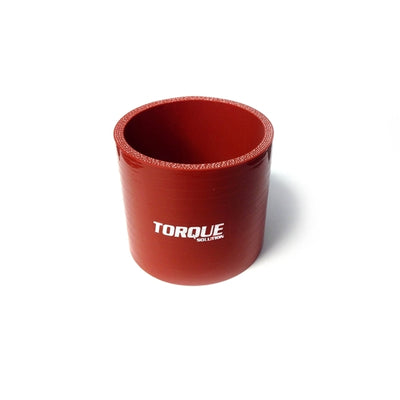 Torque Solution Straight Silicone Coupler: 3in Red Universal
