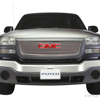 Putco 03-06 GMC Sierra Light/Heavy Duty (Covering Logo) - Bolt on Liquid Mesh Grilles