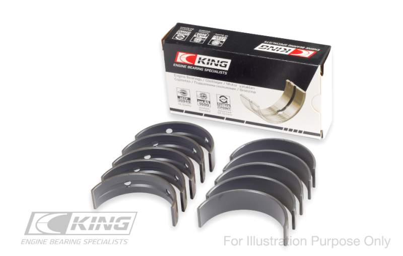 King Engine Bearings Ford 302 CID Coyote Performance Coated Main Bearing Set - Size STD