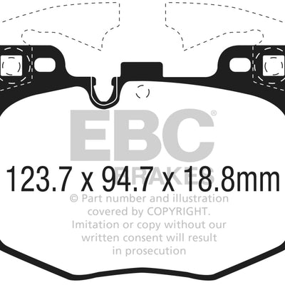 EBC 2018+ BMW X3 M40i (G01) 3.0T Greenstuff Front Brake Pads