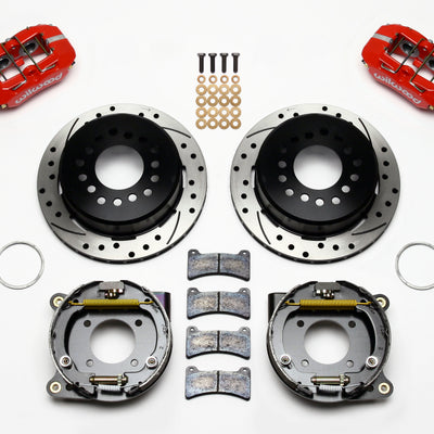 Wilwood Dynapro Low-Profile 11.00in P-Brake Kit Drill-Red BOP Axle 2.75in Bearing 2.75 Offset