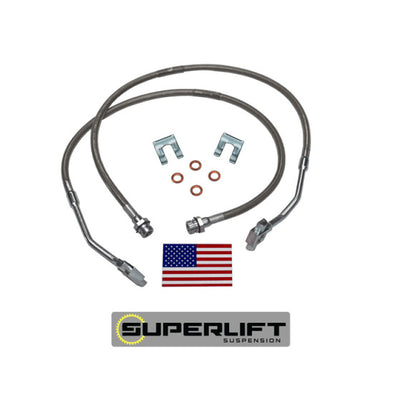 Superlift 79-86 GM Pickup/Blazer/Suburban w/ 8-12in Lift Kit (Pair) Bullet Proof Brake Hoses