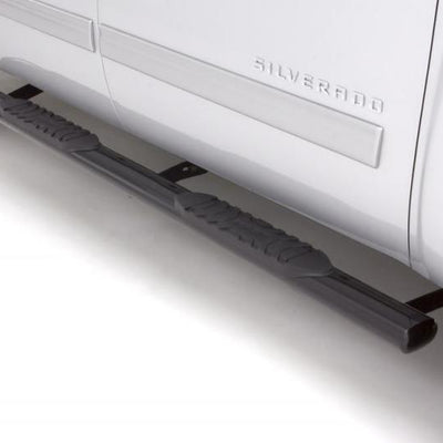 Lund 07-17 Toyota Tundra Access Cab 5in. Oval Straight Steel Nerf Bars - Black