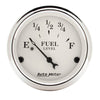 AutoMeter Gauge Fuel Level 2-1/16in. 240 Ohm(e) to 33 Ohm(f) Elec Old Tyme White