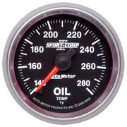Autometer Sport-Comp II 52mm Full Sweep Electronic 140-280 Deg. F Oil Temperature Gauge