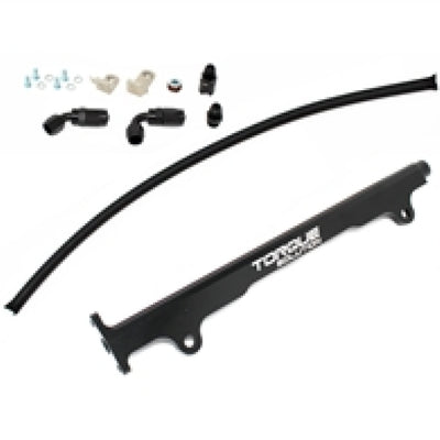 Torque Solution Mitsubishi Evo X Billet Aluminum Fuel Rail - Black