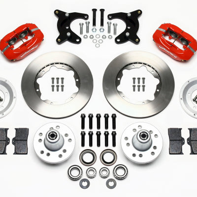 Wilwood Forged Dynalite Front Kit 11.00in Red 65-72 CDP A Body - 10in Drum