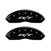 MGP 4 Caliper Covers Engraved Front & Rear RT Black finish silver ch