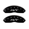 MGP 4 Caliper Covers Engraved Front & Rear RT Black finish silver ch