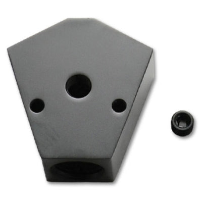 Vibrant Billet Aluminum Y-Block Fitting with 1/8in NPT Port - 1/2in NPT x 1/2in NPT x 1/2in NPT