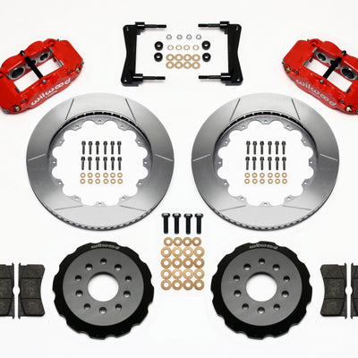 Wilwood Narrow Superlite 6R Front Hat Kit 14.00in Red 2005-2014 Mustang