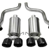 Corsa 2009-2013 Xtreme Axle-Back Exhaust w/Dual Black 3.5in Tips 09-13 Chevrolet Corvette C6 6.2L V8