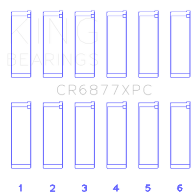 King Engine Bearings BMW S54B32 3.2L Coated Performance Rod Bearing Set