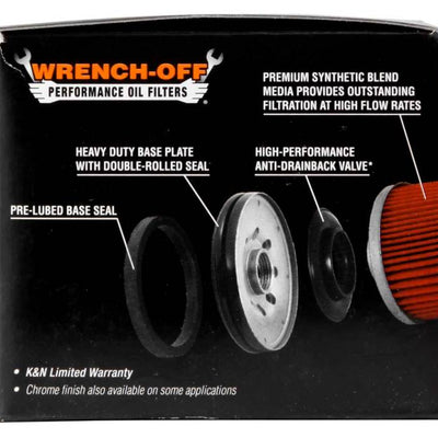 K&N Oil Filter for 2005-2014 BMW K1200 GT/R/RS/S/ K1300 GT/R/S/ R1200 GS/R/RT S1000RR