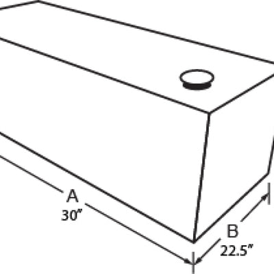 Tradesman Aluminum Rectangular Liquid Storage Tank (55 Gallon Capacity) - Brite