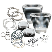 S&S Cycle 99-06 BT 4-1/8in Bore Cylinder & Piston Kit - Silver