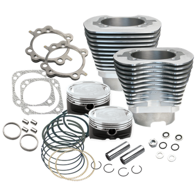 S&S Cycle 99-06 BT 4-1/8in Bore Cylinder & Piston Kit - Silver