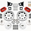 Wilwood Forged Dynalite Front Kit 12.19in Drilled Red AMC 71-76 OE Disc w/o Bendix Brakes