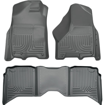 Husky Liners 2012 Dodge Ram 1500/2500/3500 Crew Cab WeatherBeater Combo Gray Floor Liners