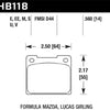 Hawk 65-80 Triumph Spitfire (MKIII/MKIV) DTC-70 Race Front Brake Pads