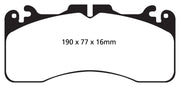 EBC 09+ Lexus LS460 4.6 Sport Greenstuff Front Brake Pads