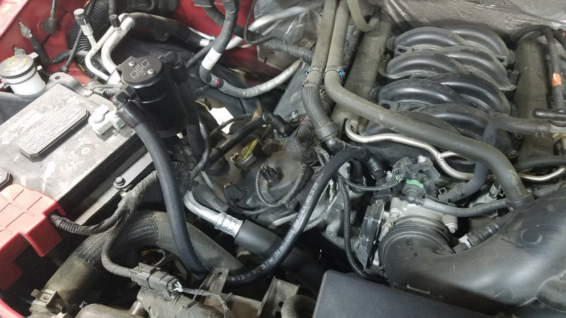 J&L 2011-2025 Ford F-150 2.7L/3.5L/5.0L Passenger Side Oil Separator 3.0 - Black Anodized