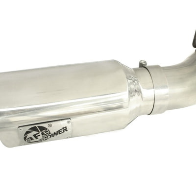 aFe MachForce XP Exhaust 4inch DP-Back All SS 2011-14 GM Diesel Trucks V8-6.6L LML Polished