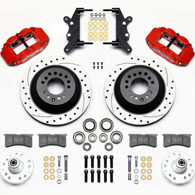 Wilwood Narrow Superlite 6R Front Hub & 1PC Rtr Kit 12.88in Dril -Red 60-68 Ford / Mercury Full Size