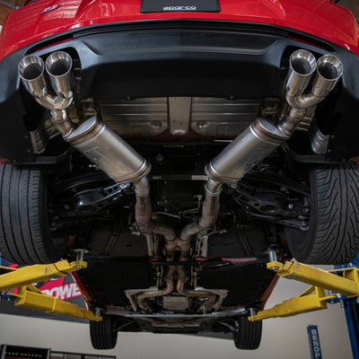 aFe POWER MACH Force-Xp 3in Axle-Back Exhaust 16-20 Chevrolet Camaro SS V8 6.2L w/Mufflers - Black