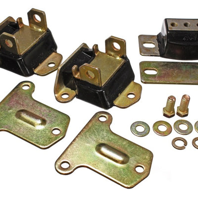 Energy Suspension 69-72 Camaro/70-73 Monte Carlo Black Complete Motor&Trans Mount Set Zinc Finish