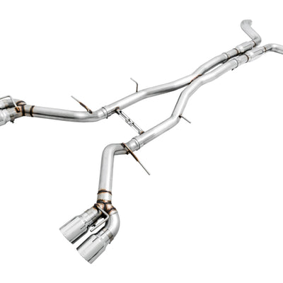 AWE Tuning 16-19 Chevy Camaro SS Resonated Cat-Back Exhaust -Track Edition (Quad Chrome Silver Tips)