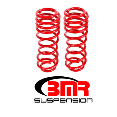 BMR 05-14 S197 Mustang GT/GT500 Rear Handling Version Lowering Springs - Red