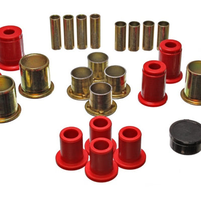 Energy Suspension 91-96 Buick LeSabre / 90-94 Chevy Astro Red Front Lower and Upper Control Arm Bush