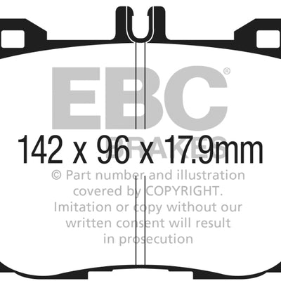 EBC 2019+ Mercedes-Benz CLS450 (C257) 3.0L Turbo Greenstuff Front Brake Pads