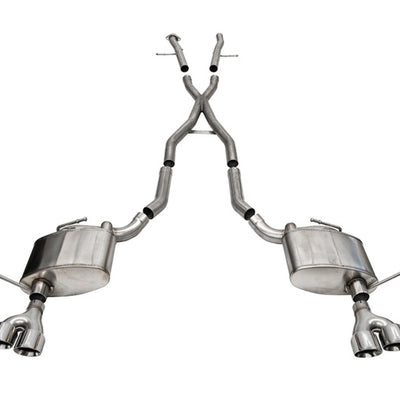 Corsa 2014-2021 Jeep Grand Cherokee Xtreme 2.5in Cat-Back Dual Rear Exit w/Twin 4in Polished Tips