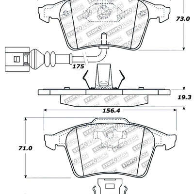 StopTech Performance 08-09 VW Golf R/Golf R32 / 06-09 Passat (Exc Syncro) Front Brake Pads