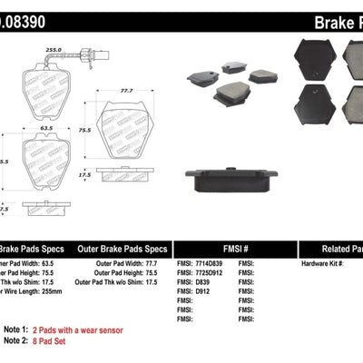 StopTech Performance Brake Pads