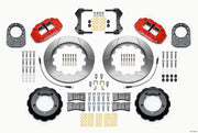 Wilwood Narrow Superlite 4R Front Hat Kit 14.00in Red 66-75 Ford Bronco Dana 30/44 w/Lines