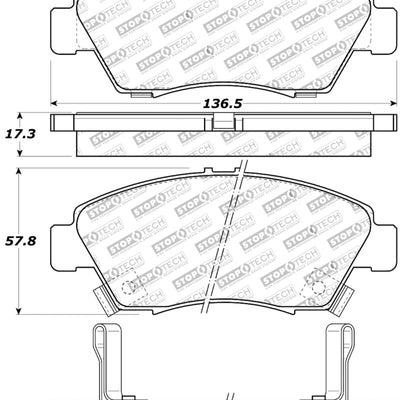StopTech Performance 02-06 Acura RSX Type S / 93-95 Civic Coupe / 04-05 Civic Si / 93-97 Civic Del