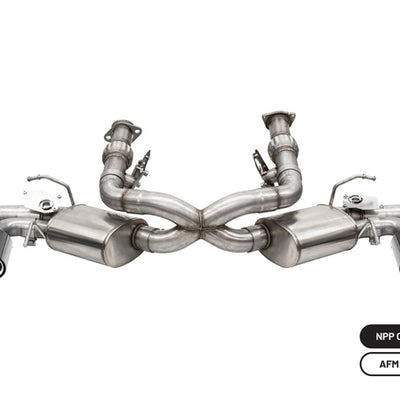 Corsa 2020-25 Chevrolet Corvette C8 RWD 3in Valved Cat-Back w/AFM w/4.5in Carbon Fiber Polished Tips