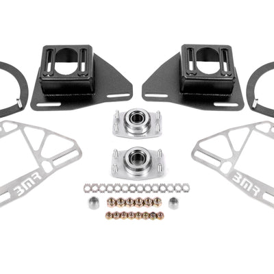BMR Suspension 82-92 Chevy Camaro Caster/Camber Plates w/ Lockout Plates - Black Hammertone