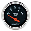 AutoMeter Gauge Fuel Level 2-1/16in. 0 Ohm(e) to 30 Ohm(f) Elec Designer Black