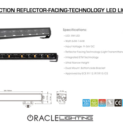 Oracle Lighting Multifunction Reflector-Facing Technology LED Light Bar - 20in