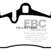 EBC 11-15 Audi Q7 3.0 Supercharged Extra Duty Rear Brake Pads