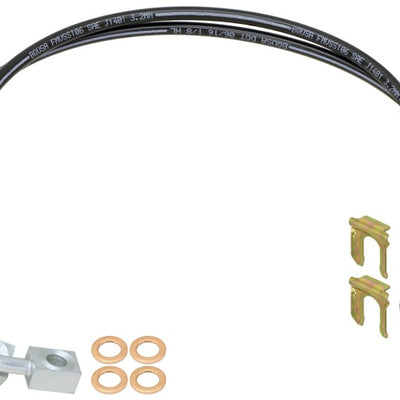 RockJock JK Rear Braided Brake Hose Kit 25.5in Long