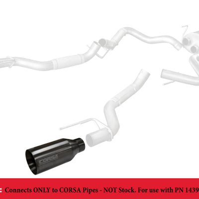 Corsa 2017-20 Ford F-150 Raptor 3in Inlet / 5in Outlet Gunmetal PVD Tip Kit (For Corsa Exhaust Only)