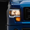 Raxiom 09-14 Ford F-150 Axial Series Headlight w/ SEQL LED Bar- Blk Housing (Clear Lens)