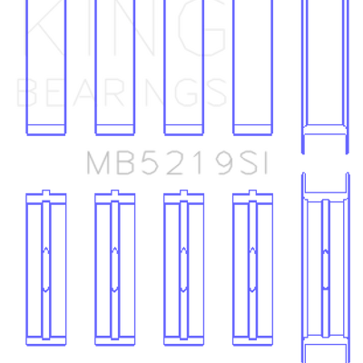 King 91-92 281CI 4.6L V8 Romeo with Cast Iron Block SOHC 16 Valves (Size +0.25) Main Bearing Set