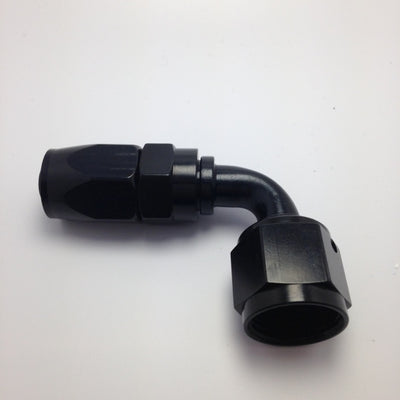 Fragola -10AN Fem x -8AN Hose 90 Degree Reducing Hose End - Blue/Red