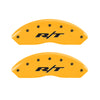 MGP 4 Caliper Covers Engraved Front & Rear RT Yellow finish black ch